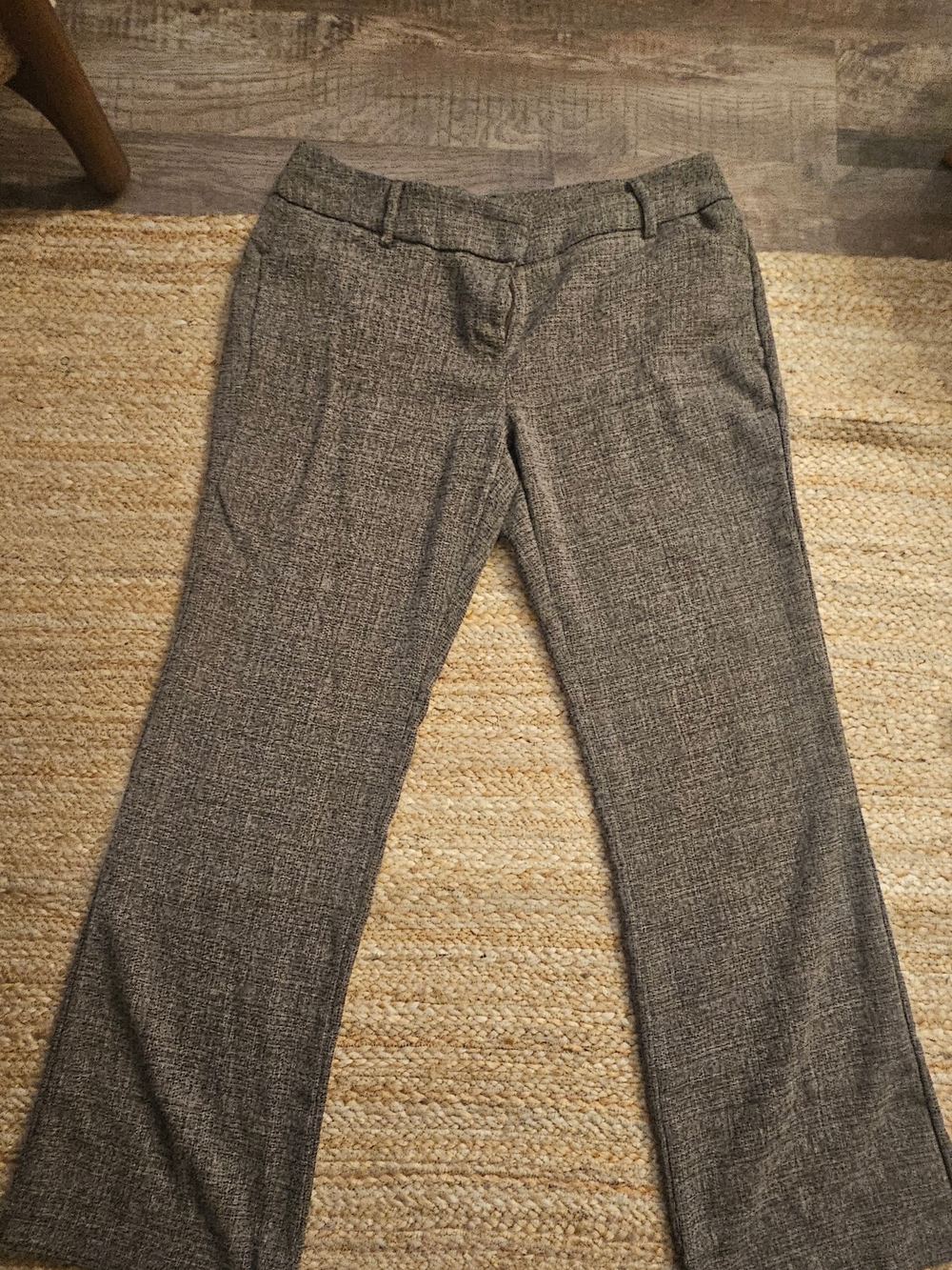 New York & Company Gray Tweed Boot Cut Dress Pants